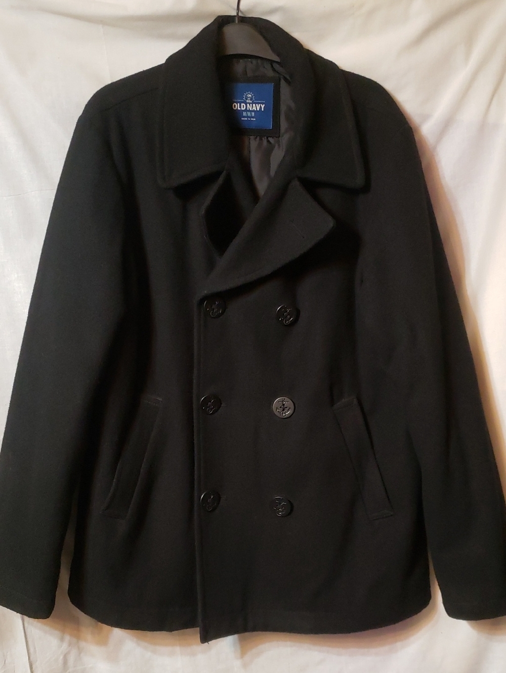 Old Navy Black Double-Breasted Peacoat